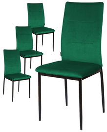 Krzesa tapicerowane Zestaw 4 VALVA DUO VELVET GREEN